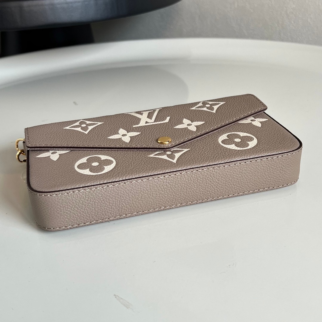 Ｍ69977 Pochette Félicie链条包杏色-4