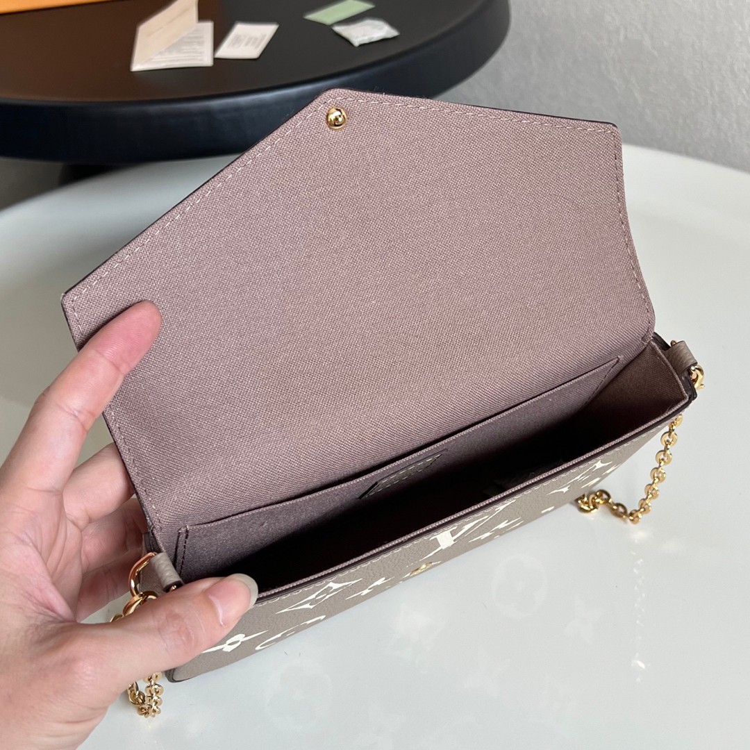 Ｍ69977 Pochette Félicie链条包杏色-5