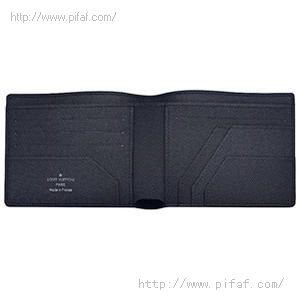 lv 十字紋 黑色短夾 m32606-2