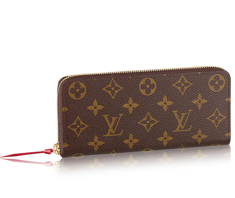 lv M60859 Clemence 錢夾  Monogram 石榴紅