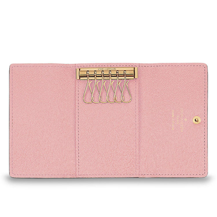 lv M61285 6匙 鑰匙包  Monogram  芭蕾粉-2