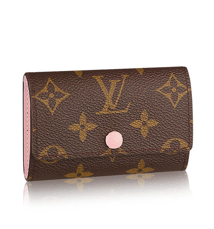 lv M61285 6匙 鑰匙包  Monogram  芭蕾粉