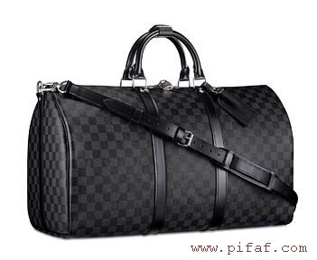 DAmIER GRAPHITE帆布黑色棋盤格keepall 55旅行包N41413