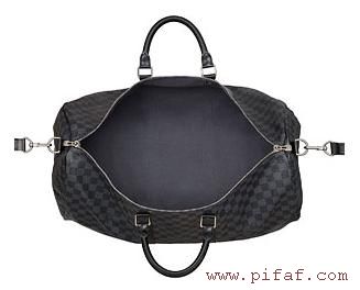 DAmIER GRAPHITE帆布黑色棋盤格keepall 55旅行包N41413-2