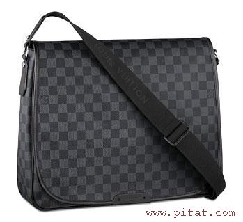lv DAmIER GRAPHITE帆布黑色棋盤格RENZO斜跨包N51213