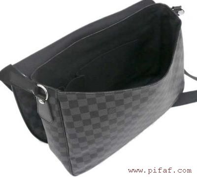 lv DAmIER GRAPHITE帆布黑色棋盤格RENZO斜跨包N51213-4