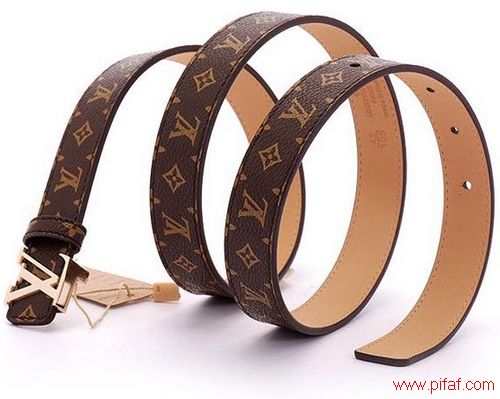 lv路易威登 男士皮帶lv字扣牛皮皮帶-3