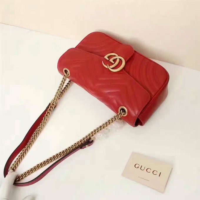 443497 Marmont 斜背包 紅色-4