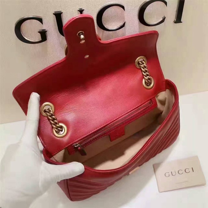 443497 Marmont 斜背包 紅色-8