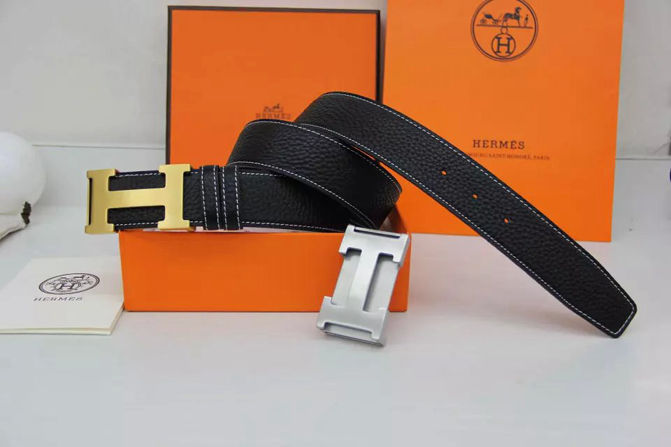 愛馬仕皮帶 牛皮 銅扣H002-3