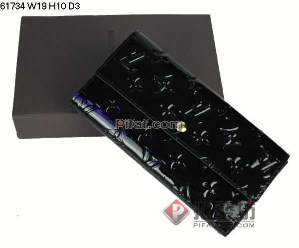 lv皮夾 m61734黑光皮