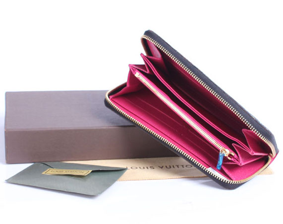 lv m60243 黑色三十三彩拉鏈長夾-2