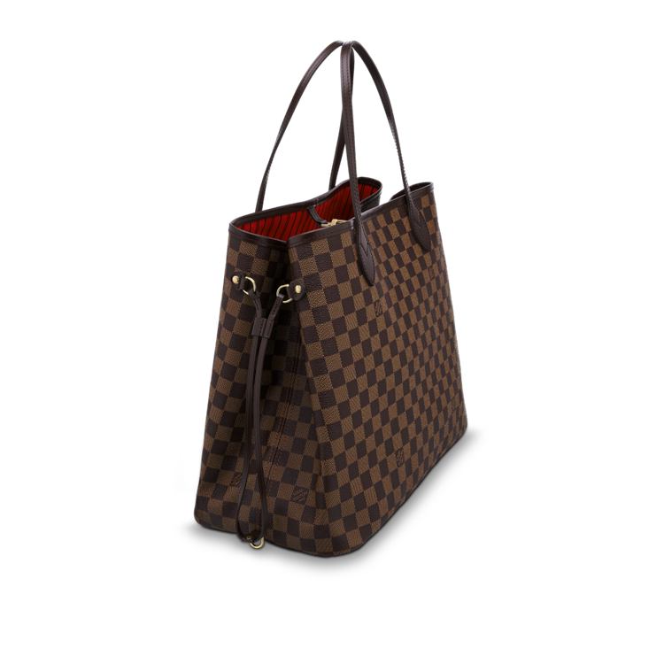 LV咖啡棋盤格 購物包大號Neverfull-GM-LG-DAMIER-EBENE-N41357-2