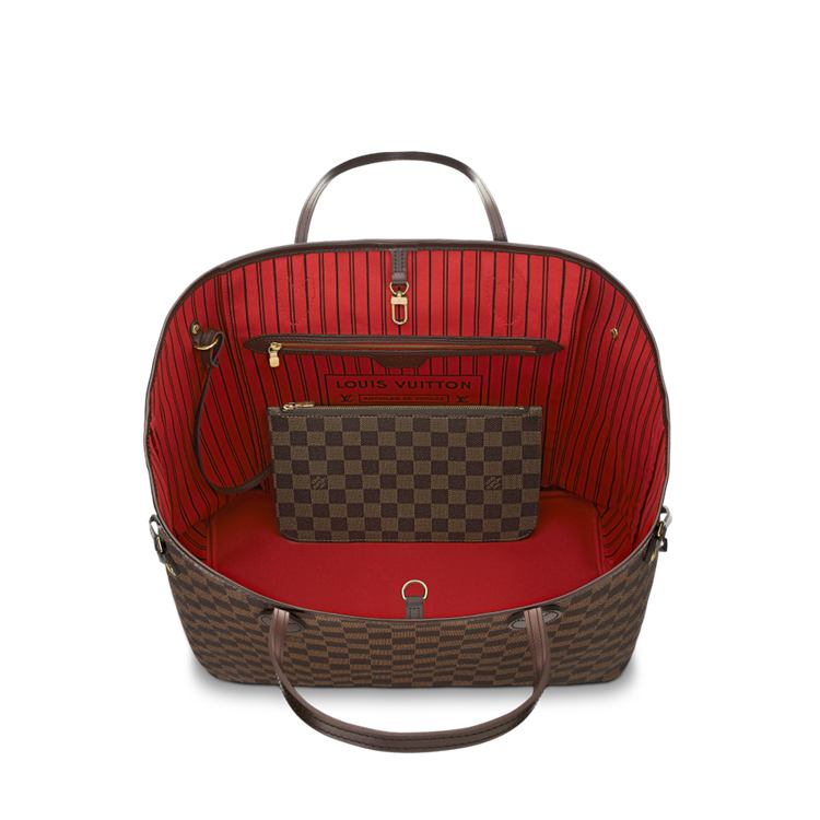 LV咖啡棋盤格 購物包大號Neverfull-GM-LG-DAMIER-EBENE-N41357-3