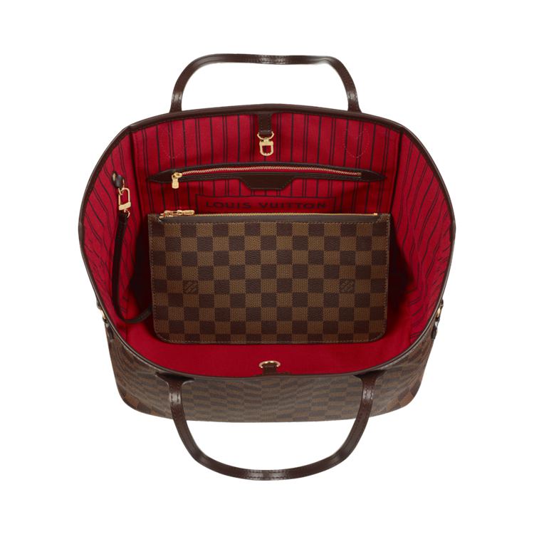 LV咖啡棋盤格 購物包中號Neverfull-MM-LG-DAMIER-EBENE-N41358-2