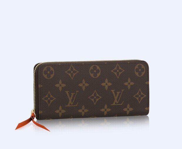 LV M60743橙色Clemence 拉鏈長夾