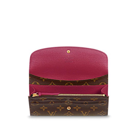 lv Emilie 錢夾 m60697 熒光粉色-2