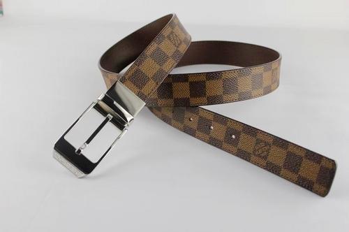 lv 棋盤格紋皮帶-2