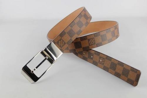 lv 棋盤格紋皮帶-2