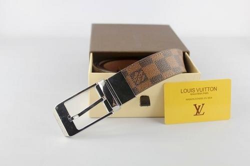 lv 棋盤格紋皮帶-3