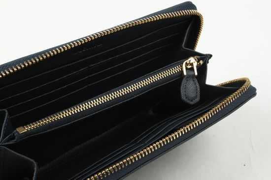 PRADA 長夾0506藍色-3