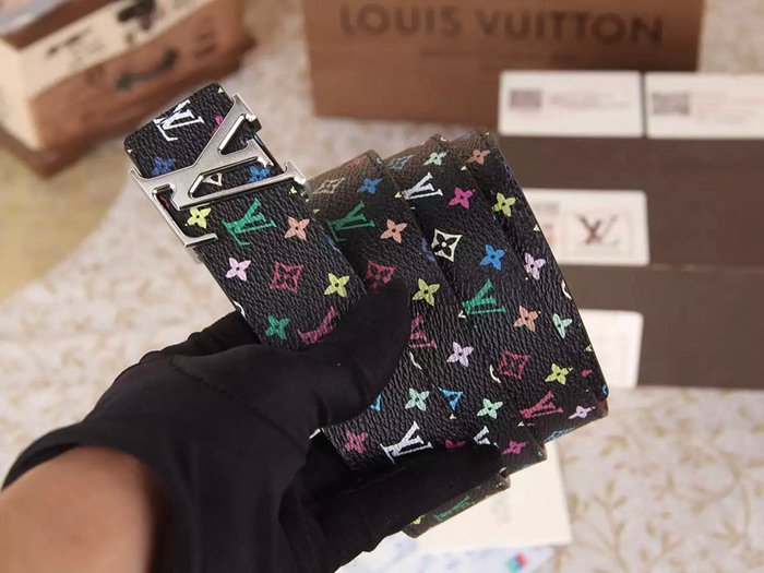 LV 雙面 經典字母扣 皮帶 頭層牛皮-13
