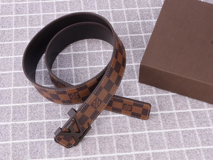 LV V扣 皮帶 牛皮 多色	-5