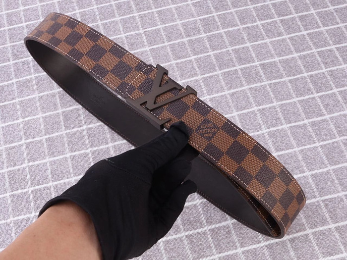 LV V扣 皮帶 牛皮 多色	-7