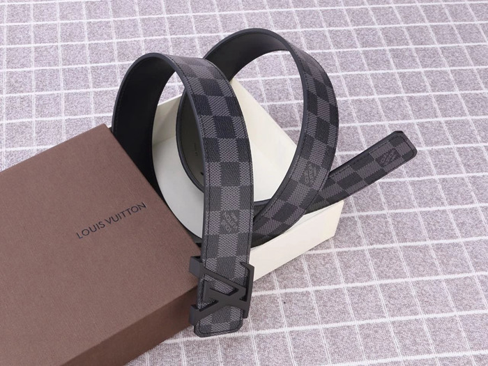 LV V扣 皮帶 牛皮 多色	-8