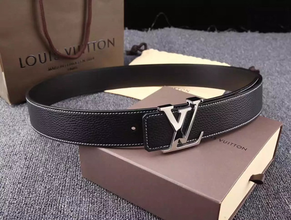 LV 原版 頭層牛皮 皮帶 寬40mm-2