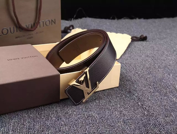 LV 原版 頭層牛皮 皮帶 寬40mm-4