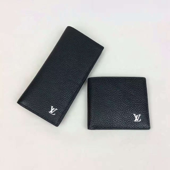LV 牛皮 黑色長夾-3