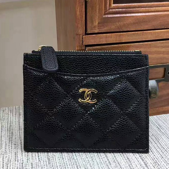 50084經典卡片夾 魚子醬皮 金色五金