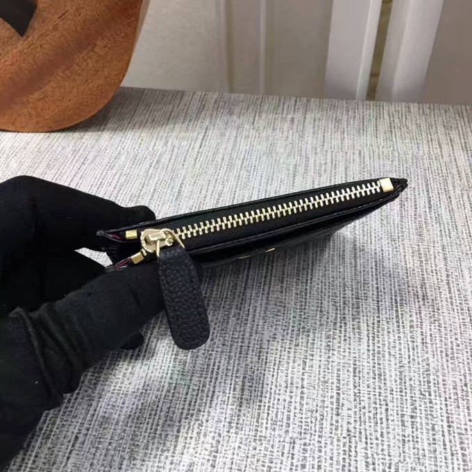 50084經典卡片夾 魚子醬皮 金色五金-3