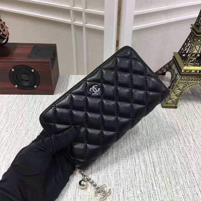 1050 經典小羊皮長款拉鍊錢包 卡片夾-2