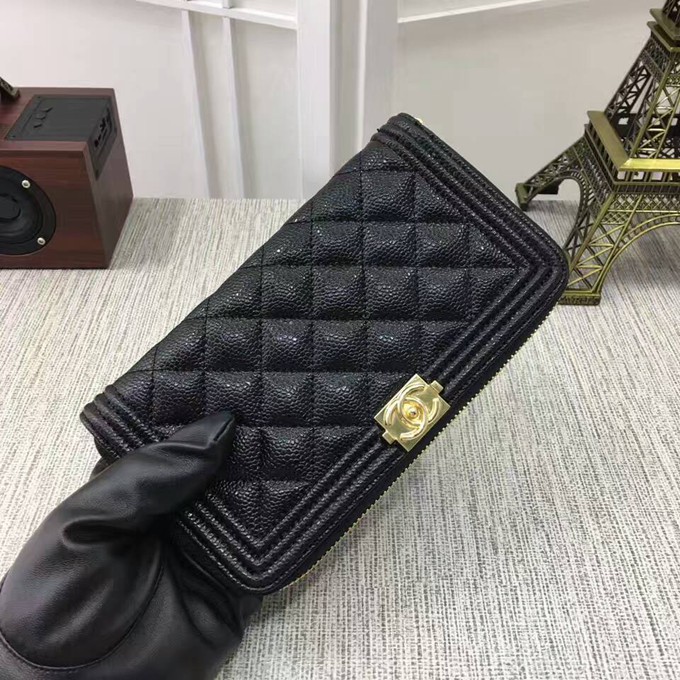 88711 魚子醬單拉鏈長夾  BOY系列 銀色五金-2