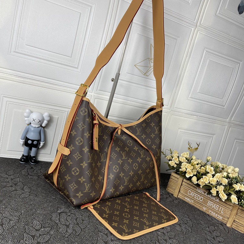 M46205 CARRYALL 老花 大號中古肩背包 39x30x15-2