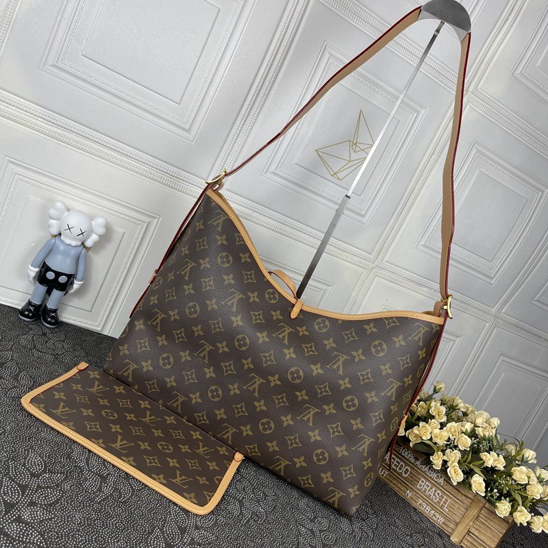 M46205 CARRYALL 老花 大號中古肩背包 39x30x15-4