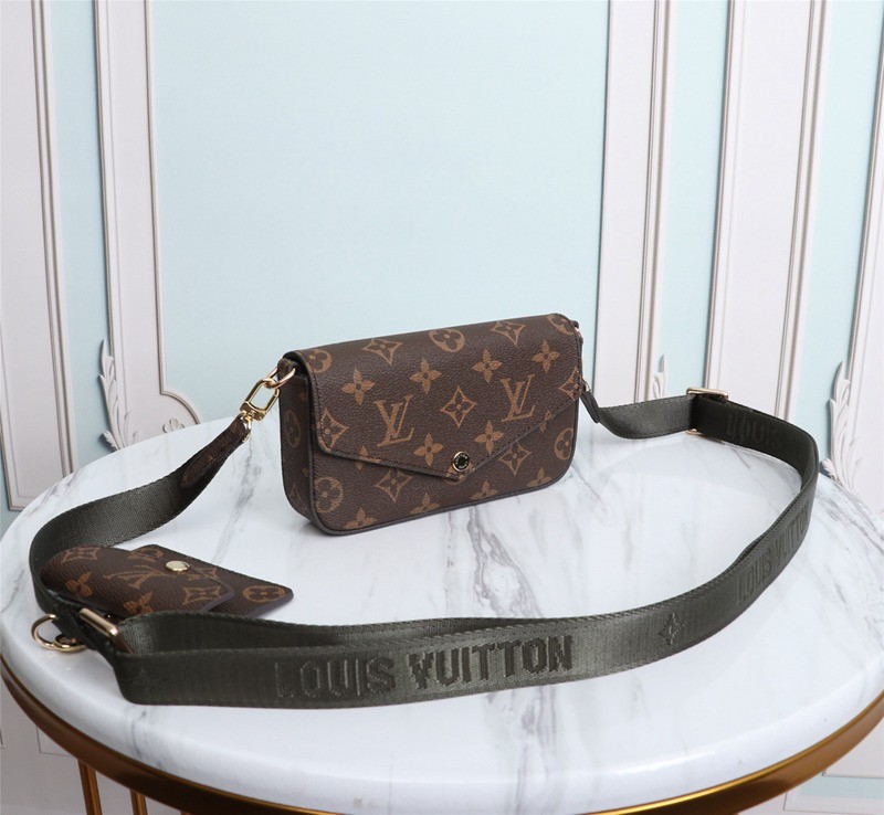 M80091墨綠 MULTI POCHETTE FeLICIE 三合一 17x9.6x3.5cm-4