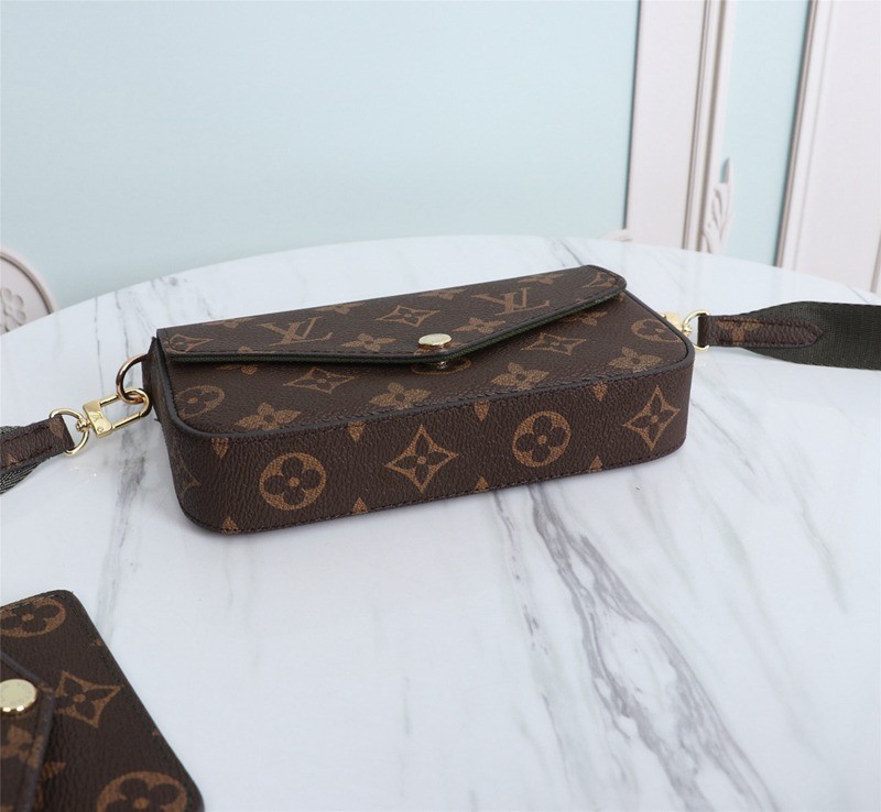 M80091墨綠 MULTI POCHETTE FeLICIE 三合一 17x9.6x3.5cm-5