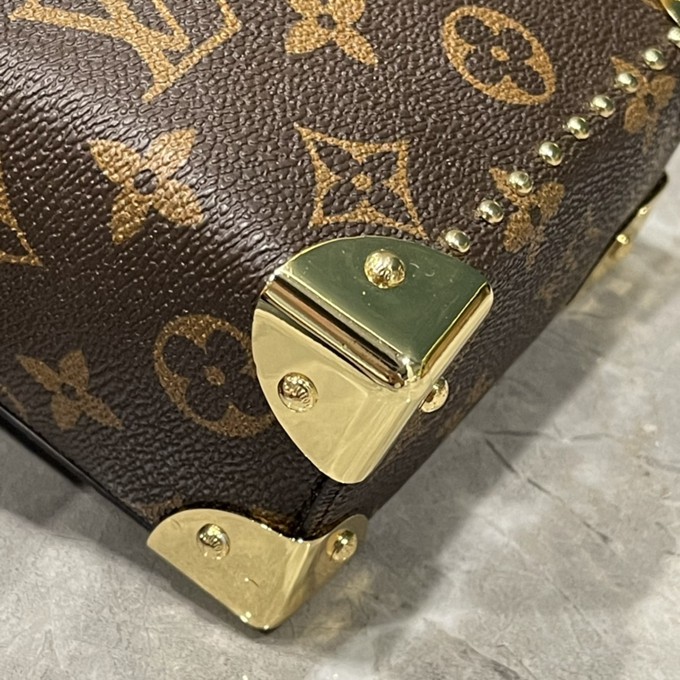 LV M82465 CAMERA BOX手袋 文詠珊同款爆款拼色盒子手機包單肩斜背包-8