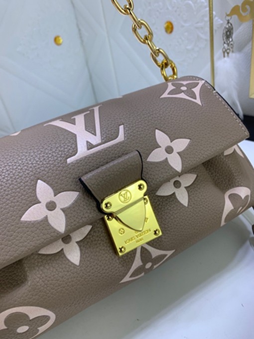 LV M45836 FAVORITE 壓紋軟粒面包包 單肩手提包-9