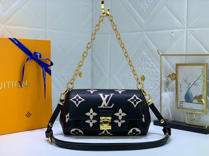 LV M45836 FAVORITE 壓紋軟粒面包包 單肩手提包-16