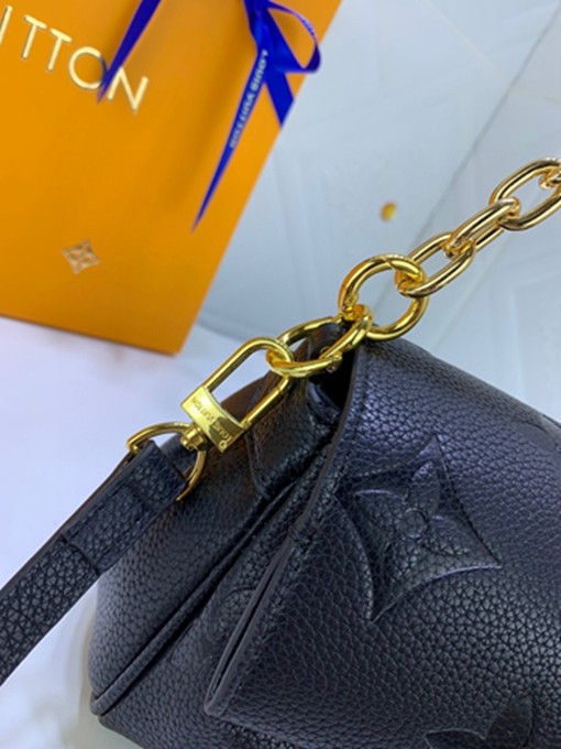 LV M45813 FAVORITE手袋 黑色壓花手提單肩包包-10