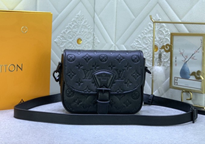 LV M47060壓花  男包郵差包系列 MONTSOURIS 小號郵差包 斜背包