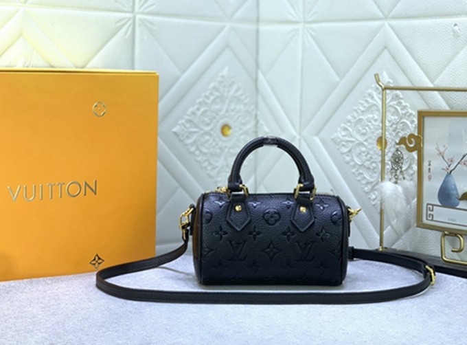LV M81456Monogram Empreinte 壓紋皮革迷你波士頓包