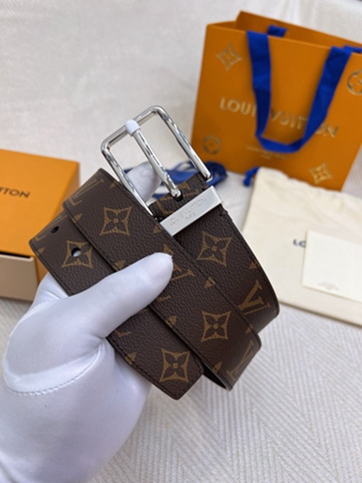 LV頂級原單 老花皮帶 寬3.5CM