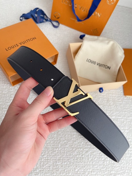 LV 掌紋牛皮皮帶 寬4CM-2
