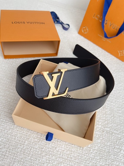 LV 掌紋牛皮皮帶 寬4CM-4