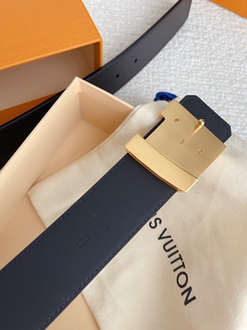 LV 掌紋牛皮皮帶 寬4CM-5